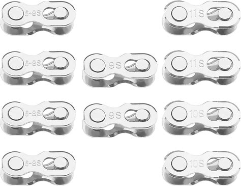 SING F LTD 10 Pairs Bicycle Chain Link Replacement 6/7/8,9,10,11-Speed Quick Release Link Bicycle Missing Link Accessories For Folding Bike Mountain Bike Road Bike