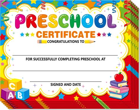 30 Pieces Preschool Graduate Certificates Kindergarten Graduation Diploma Prek Graduation Supplies For Kids Students Achievement Award 8.5 X 11 Inch