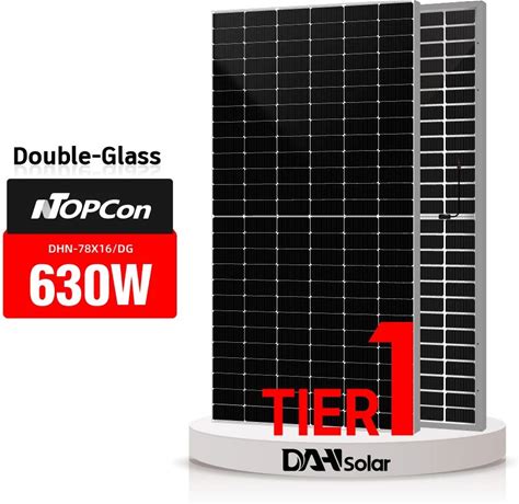 DAH Monocrystalline Pv Module 600W 610W 620W 625W Double Glass N Type Topcon Solar Panel Rotterdam