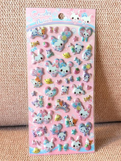 3D Puffy Glitter Stickers | Q-LIA | Cute Kawaii For Scrapbooks Penpals Planners Crafting Gifts School