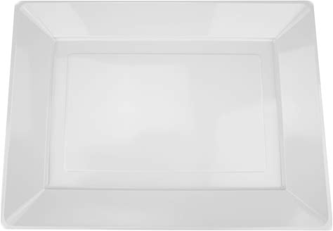 Rectangular Party Serving Tray, 15-Inch, 2-Count (White)