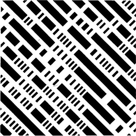 Really Great Stencils, Diagonal Blocks Stencil, 6X6, Rectangles, Broken Lines"