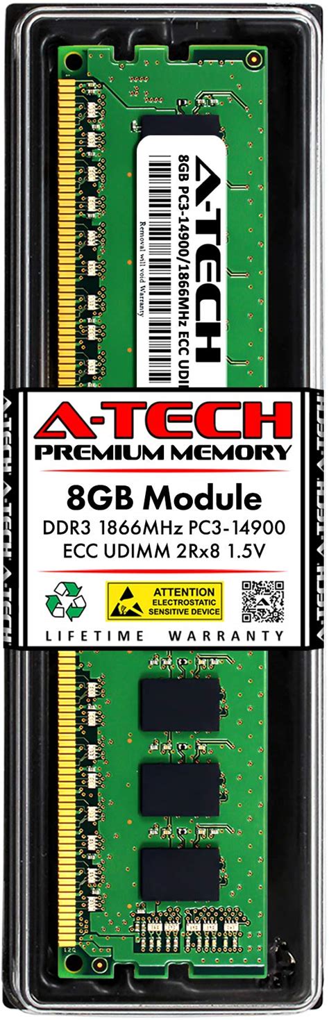 A-Tech 8GB RAM For Apple Mac Pro Late 2013 | DDR3 1866Mhz PC3-14900E ECC UDIMM 2Rx8 1.5V 240-Pin Unbuffered DIMM Memory Upgrade
