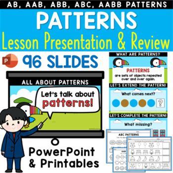 Math Patterns Kindergarten Powerpoint And Worksheets