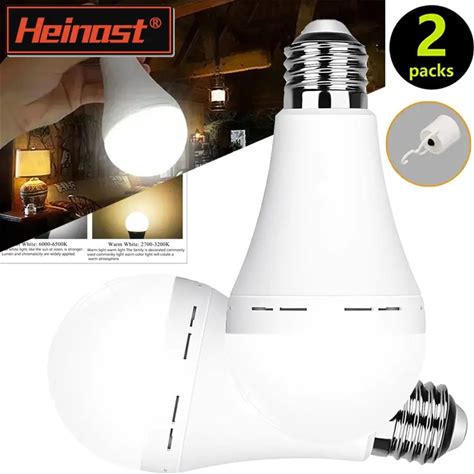 9W 15WLED Emergency Light Bulb Rechargeable Energy Saving Lamp For Home Power Outage Backup Portable