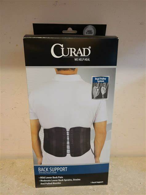 Curad Back Support With Dual - Pulley System Black (Size L/XL)