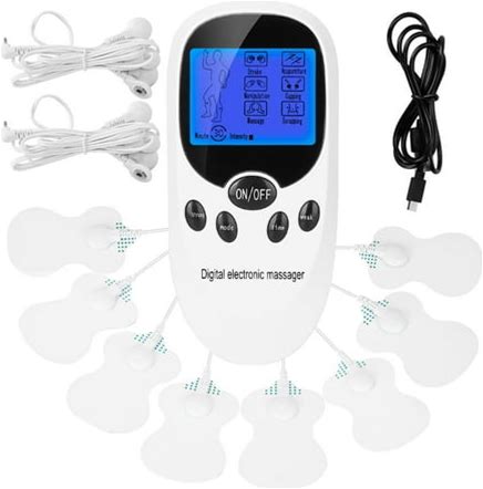 Electronic Pulse Muscle Stimulator Dual Channels Pulse Massager Pain Relief Therapy