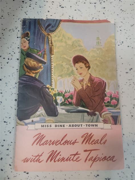 1938 Tapioca Minute 1938 Marvelous Meals Color Recipe Booklet. Minute Tapioca. Multi-Color. Baking Powder.