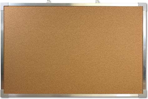 Flipside Products 24" X 36" (2' X 3') Cork Bulletin Board, Silver Aluminum Framed, Message And Vision Board, Memo Pin, Hanging Wall Mounted