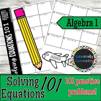 Solving Equations One Step - Two Step - Multi Step - Variables On Both Sides