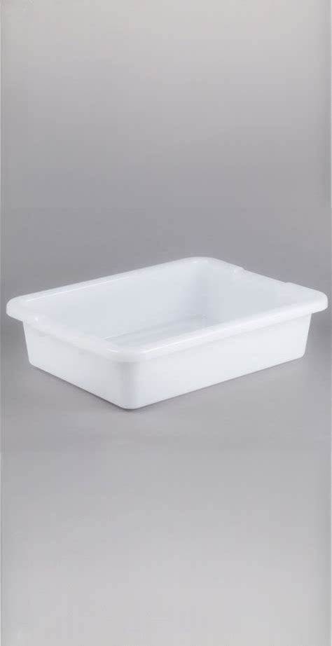 Rubbermaid® FG334992WHT 20" X 15" X 5" White High-Density Polyethylene Bus Tub / Food Storage Box