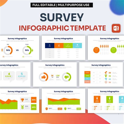 Survey Infographic Powerpoint Template | Best Powerpoint Template, Easy To Edit, Professional Powerpoint Templates