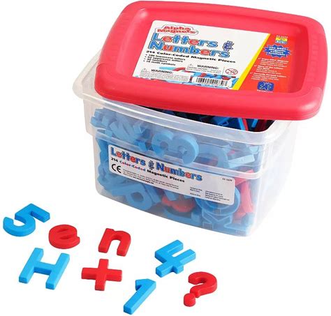 Educational Insights Alpha & Mathmagnets Color-Coded Magnetic Letters & Numbers 214-Piece Set, Multicolor - Multicolor - Size: One Size
