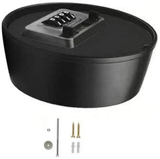 Round Plastic Password Storage Box Wall Mounted Circular Secret Code Lock Box Upgrades For Homes & Office Key Security