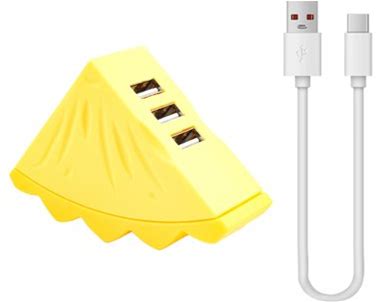 MORESEC Under $5 USB Expansion Hub3 Port Fruit Shaped Splitter For Laptop Fast Data Transfer Hub With Charging Function Cute Design Computer Accessory