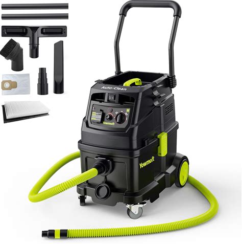 M Class 10 Gallon Dust Extractor For Woodworking With Auto Hepa Clean & Dust Indicator Light Dust Vacuum Extractor With 150CFM Airflow & Power Tool C