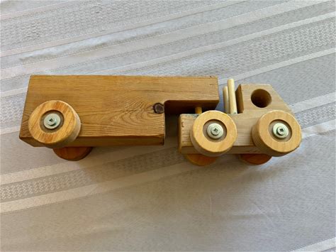 Homemade Wood Truck. Wooden & Handcrafted Toys.