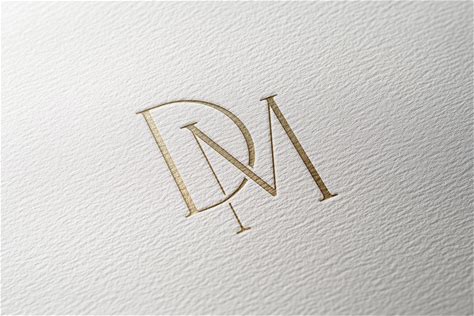 DM | Contemporary Wedding Monogram, Modern Monogram, Wedding Initials, Premade Logo