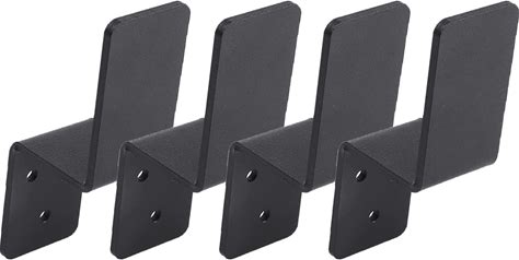 2X4 Door Barricade Brackets Heavy Duty Metal Drop Open Bar Security Door Lock Bracket | Door Barricade Closed Bar Holder With Pin Hole | Easy And