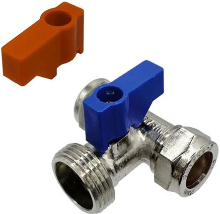 Plumb Ez Washing Machine Valves - Brass Isolation Valves For Hot & Cold Water - Straight, Tee & Elbow Fittings For Appli