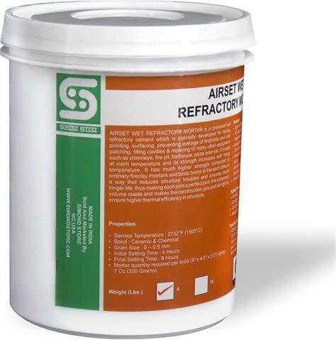 SIMOND STORE Refractory Mortar - 4 LBS - High Heat Mortar Mix - 2700F Rated - High Temperature Pre Mixed Refractory Cement For Binding Insulating Fire