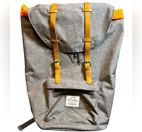 Workday Bags | Workday Computer Work Backpack Gray Orange | Color: Gray/Orange | Size: Os