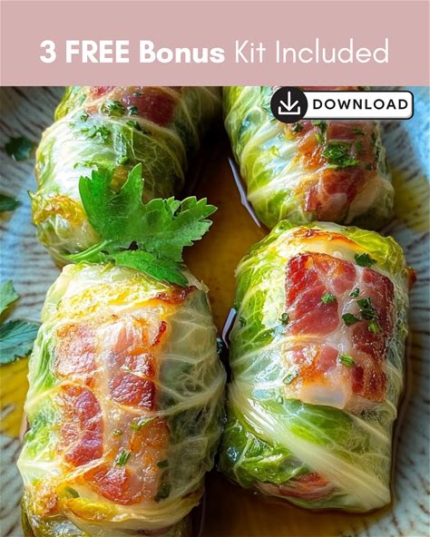 Best Cabbage And Potato Rolls With Bacon | Cozy Comfort Food Dinner | Easy Savory Meal | Rustic Homestyle Recipe + Bonus Dessert Recipe