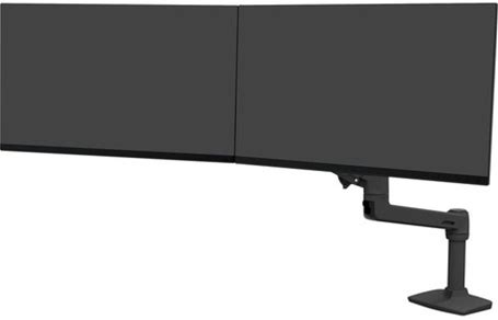 Ergotron - 45-489-224 - Ergotron Mounting Arm For Monitor - Matte Black - 2 Display(S) Supported - 25 Screen Support - 22.05 Lb Load Capacity - 75 X 75, 100 X 100