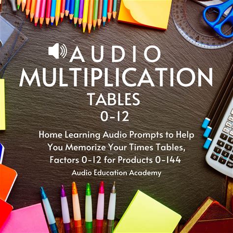 Audio Multiplication Tables 0-12: Home Learning Audio Prompts To Help You Memorize Your Times Tables For Factors 0-12, Products 0-144 - Audiobook By