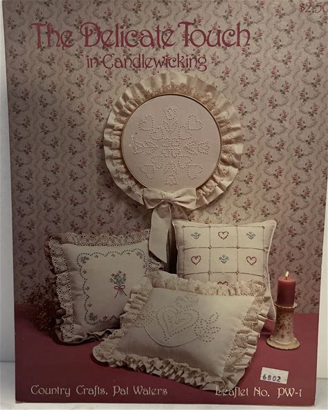 Candlewicking Pattern Country Crafts Pat Waters Leaflet PW1 Spring Bouquet. Delicate Touch. Cross Stitch Patterns.