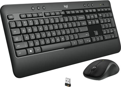 Logitech® MK540 Wireless Keyboard Mouse Combo, USB Wireless RF Keyboard, Black, USB Wireless RF Mouse, Optical, 1000 Dpi, Scroll Wheel, QWERTY, Black, Media Player, Calculator, On/Off Switch, Battery Hot Key(S) - LOG920008671