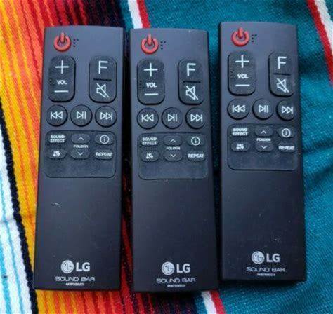 3 Lg Akb75595331 Black Sound Bar Remote Control - Original Lot
