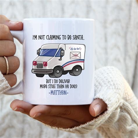 Personalized Mail Carrier Mug, Postal Worker Appreciation Gift, Custom Mailman Mug, Cute Mailman Christmas Gift