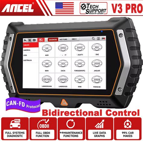 V3 PRO Full System Car OBD2 Scanner Bidirectional Diagnostic Tool Code Reader