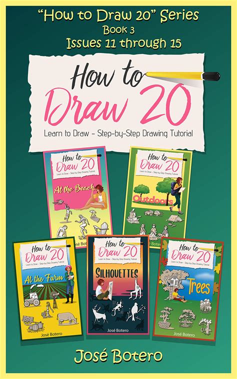 How To Draw 20 At The Beach, Outdoors, At The Farm, Silhouettes, Trees: Learn To Draw - Step-By-Step Drawing Tutorial