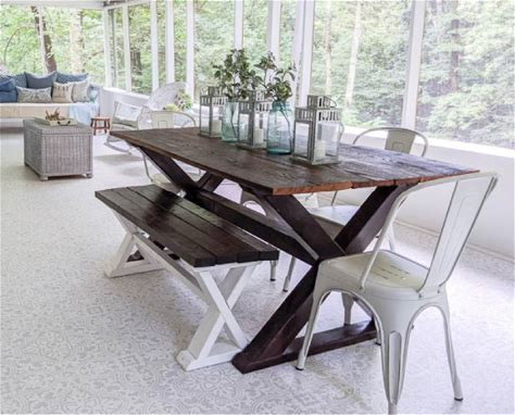 DIY Farmhouse Table Build Plans: Chunky X-Leg Design (PDF)