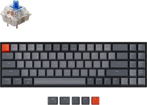 Keychron K14 70% Layout 72 Keys Hot-Swappable Bluetooth Wireless/USB Wired Mechanical Gaming Keyboard With Gateron G Pro Blue Switch/Multitasking/White LED Backlight Computer Keyboard For Mac Windows