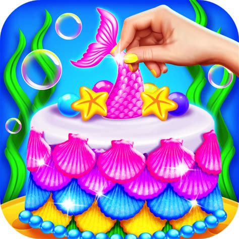 Mermaid Princess Cake Maker - Kids Fun Baking Games & Glitter Cake Baking