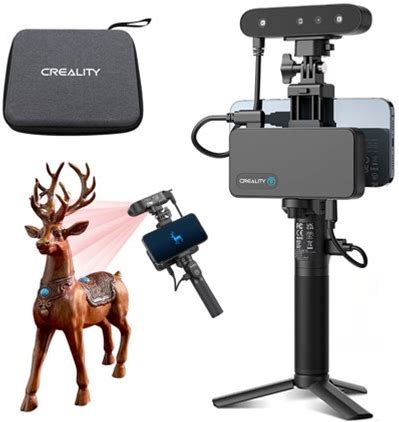 Creality CR-Scan Ferret Pro 3D Scanner,With Anti-Shake Tracking Wifi6 Wireless Bridge, Fast Full Color 0.1mm Accuracy Scanning For Ios Mac Windows And