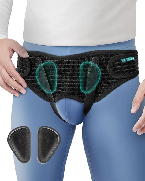 ZEAZEN Large Hernia Support Belt For Men - Adjustable Groin Brace For Inguinal Hernia Relief, Breathable Compression, Discreet Daily Wear For Post Su