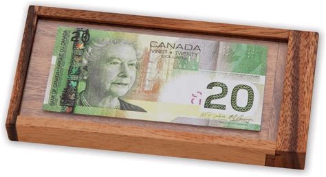 Bits And Pieces - Magic Money Puzzle Box For Adults - Wooden Brain Teaser ATM Puzzle Box - Hidden Compartment Case For Money Gifts - 8" X 3-5/8" X 1"