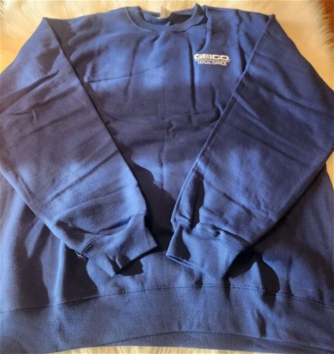Geico Embroidered Navy Blue Clique Mens Xl Sweatshirt