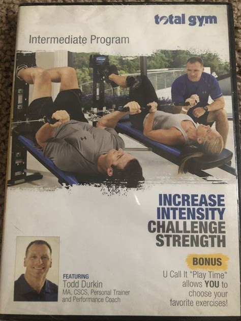 Total Gym Intermediate Program Increase Intensity, Challenge Strength -Brand New