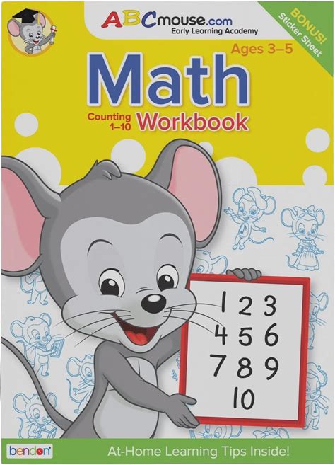 Abcmouse Math Counting 1-10 Workbook - Early Math Skills For Kids Ages 3-5, Number Recognition, Counting Practice, Visual Discrimination & Fine Motor
