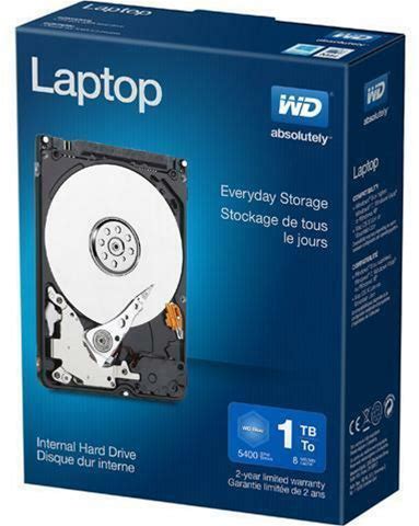 NEW 1TB Hard Drive Windows 7 Home Premium 64-Bit For Dell Precision M4400. Western Digital. Blue. Internal Hard Disk Drives. 0718037815688.
