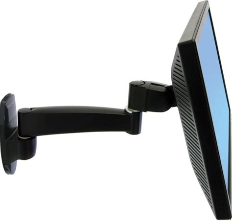 Ergotron 200 Series - Mounting Kit (Wall Arm) - For Monitor - 1 Extension - Steel - Black - Screen Size: Up To 32"