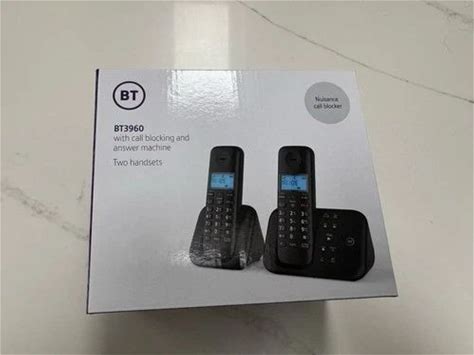 BT BT3960 Twin Digital Cordless Phone With Answer Machine - Black New