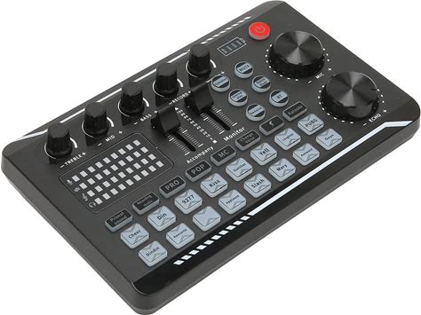 Sound Mixer Board, Voice Changer Sound Card With Multiple Sound Effects, Live Sound Card For Live Streaming, Audio Mixer For Music Recording Karaoke