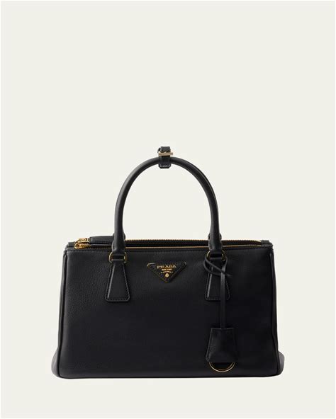 Prada Galleria Medium Leather Top-Handle Bag, Nero, Women's, Handbags & Purses Shoulder Bags