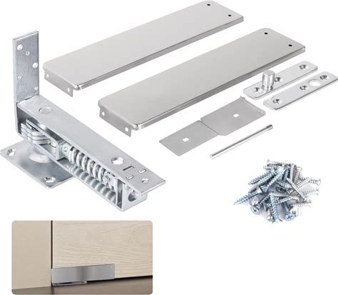 Stainless Steel Spring Pivot Hinge For Wood Door, Double Action Spring Hinge, Self-Closing Door Hardware With Adjustable Telescoping Shaft, Including